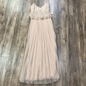 NWT lace Gianni Bini blush maxi dress